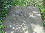 Grey sandstone slab monument to Edward Hatten